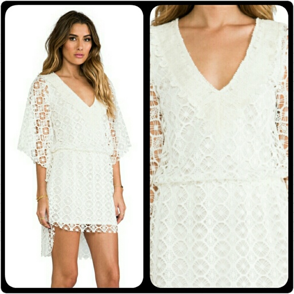 T-Bags Los Angeles White Crochet Dress. - Picture 2 of 2