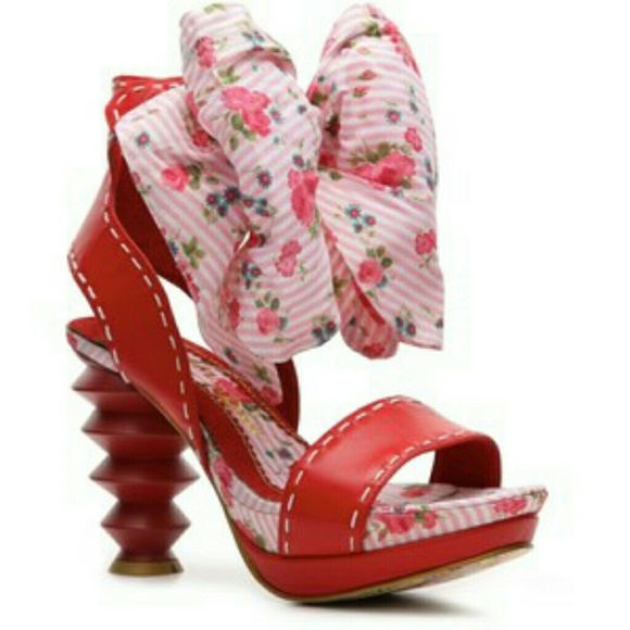 Irregular Choice red platform sandals