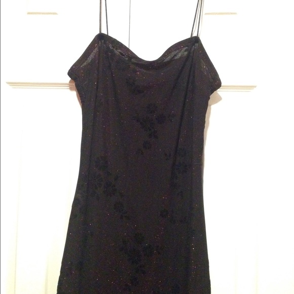 Rampage long sparkling red/black dress