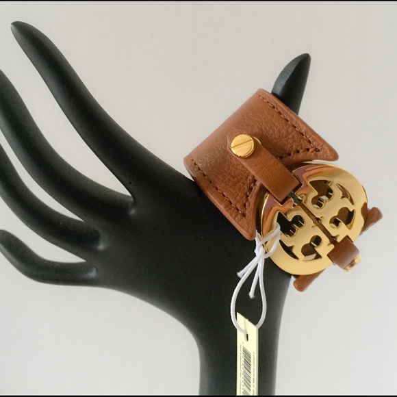 *SOLD*WT Tory Burch Leather Wide SnapCuff/Bracelet - Picture 2 of 4