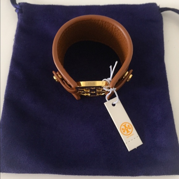 *SOLD*WT Tory Burch Leather Wide SnapCuff/Bracelet - Picture 4 of 4