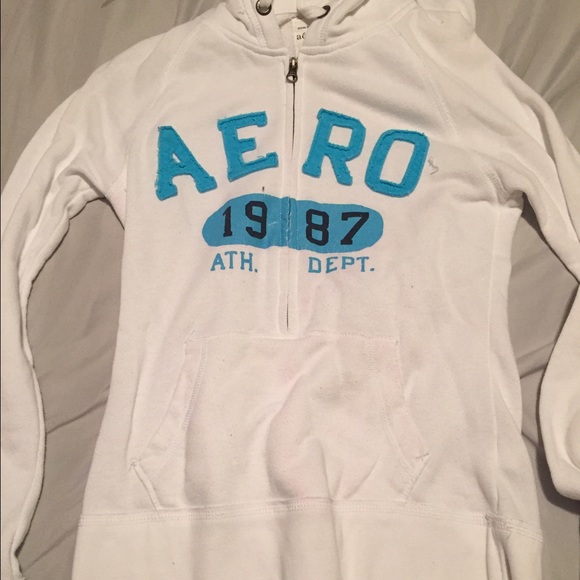 Aeropostale White Jacket Hoodie
