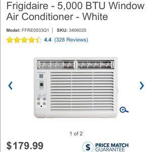 Frigidaire 5000 btu air conditioner $179 new