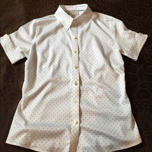 Banana Republic white and gray top