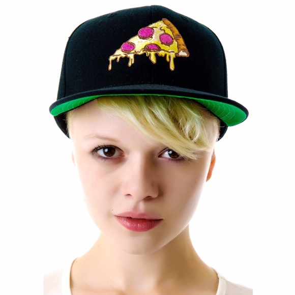 Clumsy Cat Melting Pizza Snap Back Hat Dolls Kill