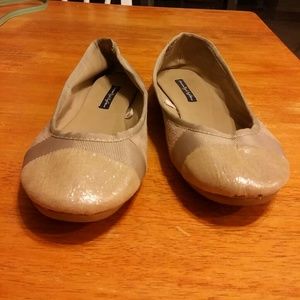 Gold Silver Cream American Eagle Flats