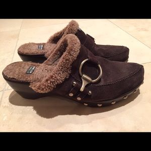 Stuart Weitzman Suede Clogs