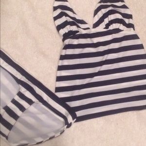 ASOS Navy and White Tankini Maternity