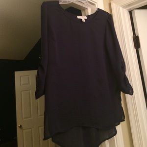Navy 3/4 sleeve Forever 21 top