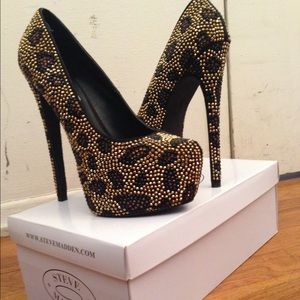 Leopard Rhinestone heels