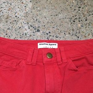 New, Red American Apparel Jeans