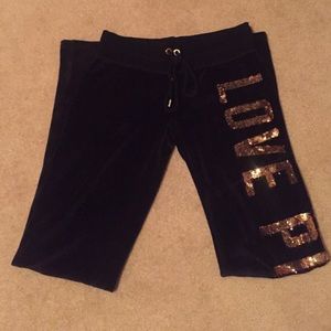 Victoria Secret Pink XS Pants with glitter