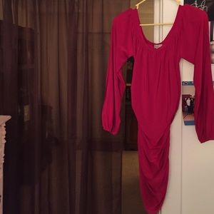 Red tight fitted dress