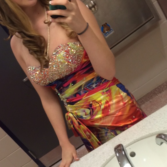 Colorful prom dress - Picture 2 of 2