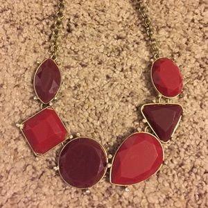 Burgundy and red necklace