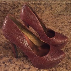 Jessica Simpson brown leather heels NWOT