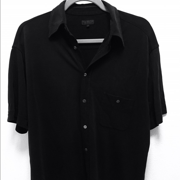 Ted baker black button up t-shirt