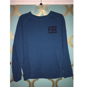 Blue PINK Victoria's Secret crew neck
