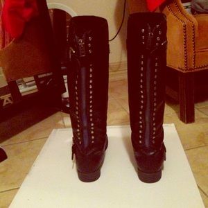 Black studded ridding boots size 11