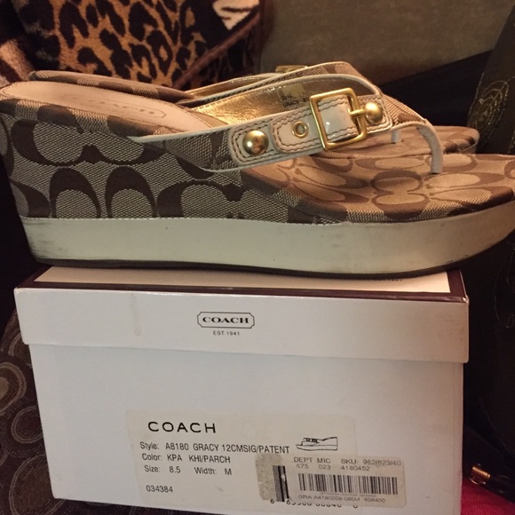 Coach wedge sandals