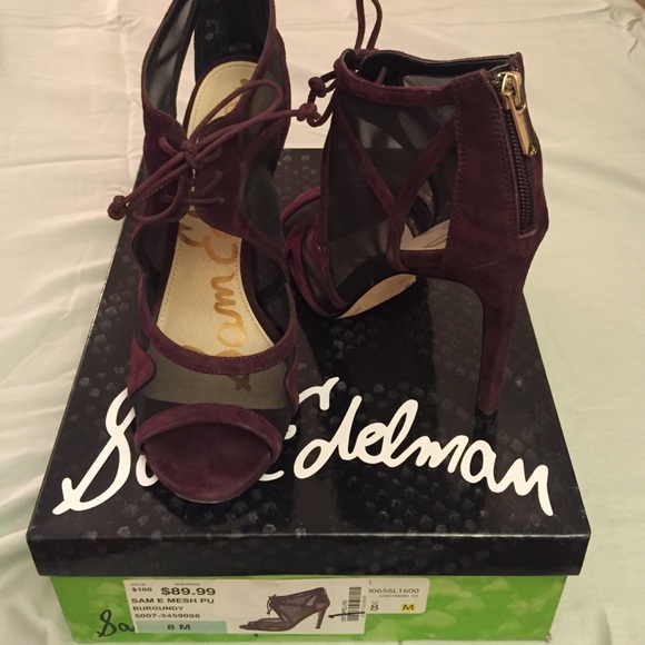 Sam Edelman's Burgundy Mesh Pump