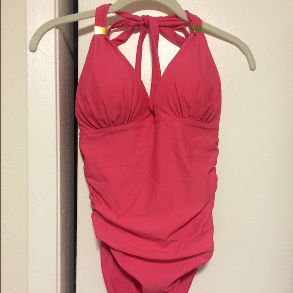 Hot pink sexy push-up one piece