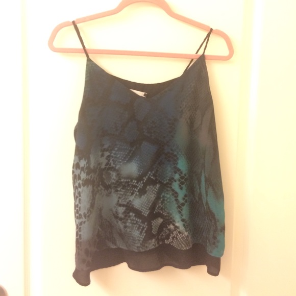 Blue and green top