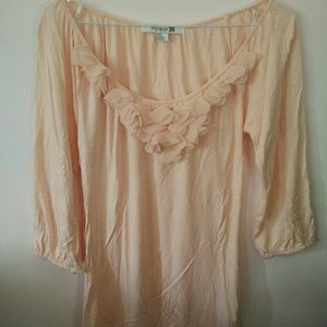 Baby Pink Ruffled Blouse