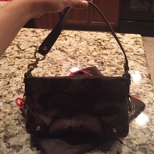 Coach bag with duster