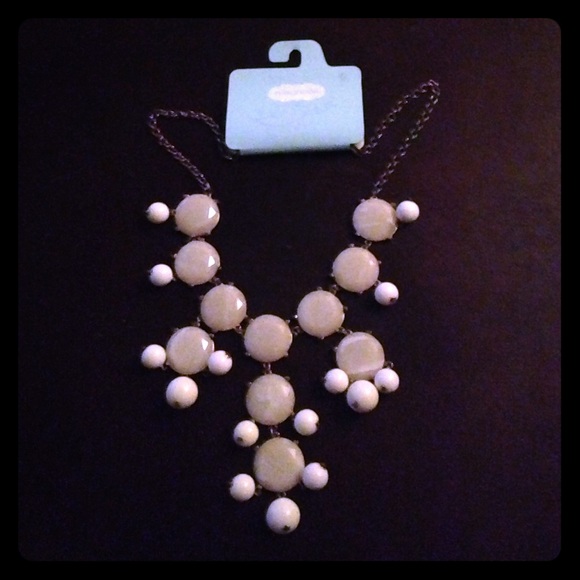 White Statement Necklace