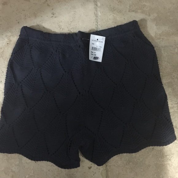 Grey crochet shorts