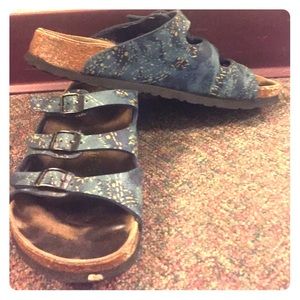 Papillio soft bed sandals and blue straps