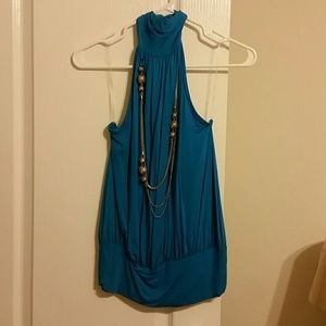 Backless Halter Top w/necklace NWT