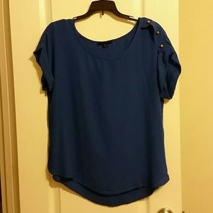 Royal Blue Sheer Blouse Royal Blue Sheer Blouse