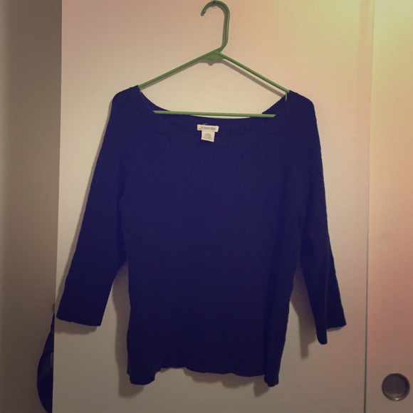 St. John's Bay navy cable knit