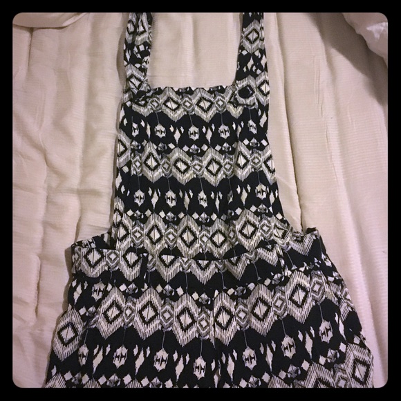 Black and white romper