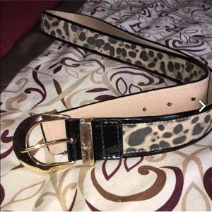 Anne Klein leopard belt xl nwt