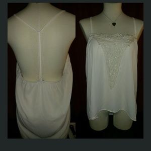 Sexy back lace detailed top