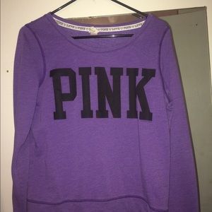 PINK size medium purple crew sweatshirt