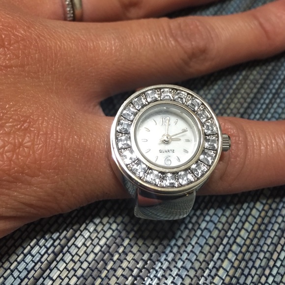 Silver ring watch