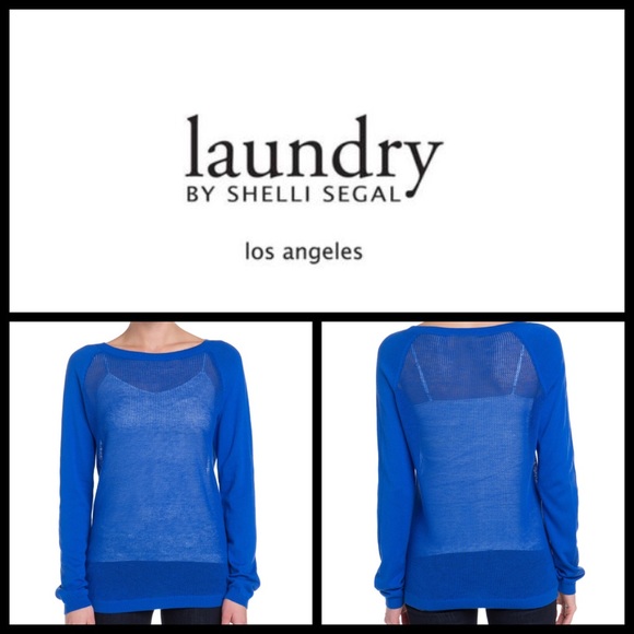 Landry by Shelli Segal Mesh Sweater - Picture 1 of 3