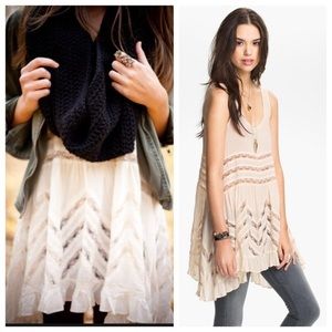 Voile and Lace Trapeze slip