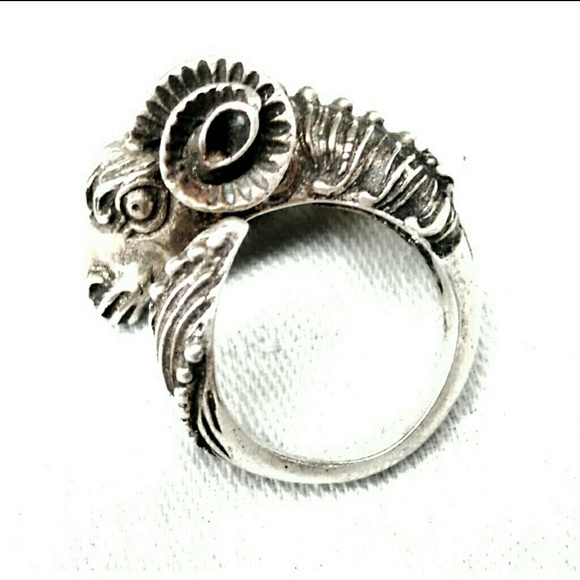 ❌SOLD Antique Sterling Italian Etruscan Ram Ring❌ - Picture 2 of 4