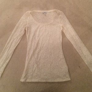 Lace long sleeve tee