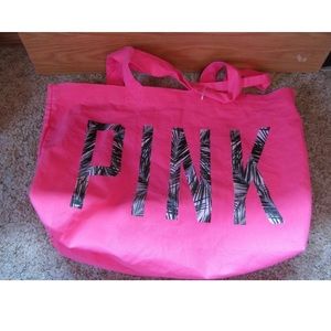 Victorias Secret neon pink large tote
