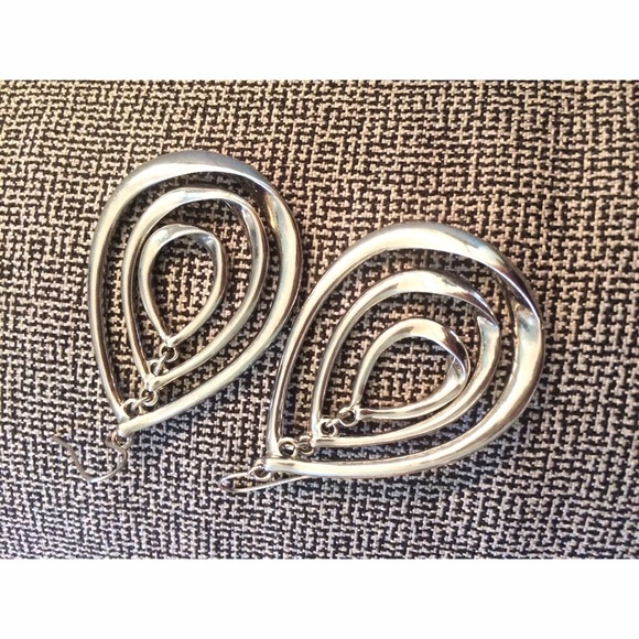 Awesome silver statement earrings!