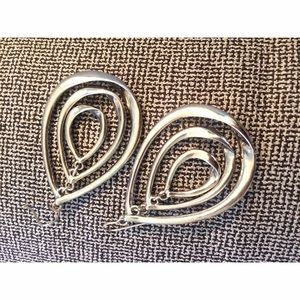 Awesome silver statement earrings!