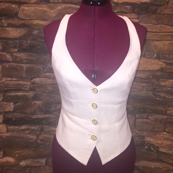 Bebe White Vest