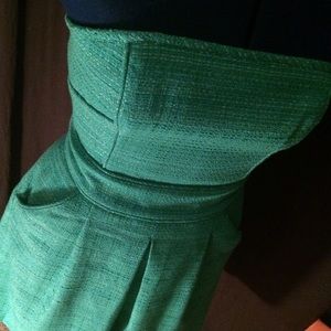 Banana Republic Green Strapless Dress