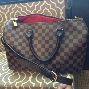 Plaid bag brown speedy size 35